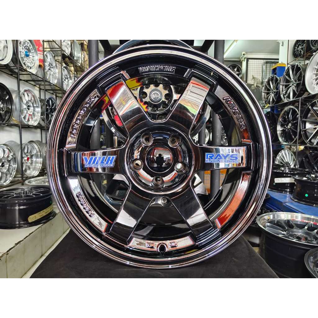 Velg TE37 VOLK RAYS Ring18X8,5 Hole.5 Pcd.114,3 Offset.22 Black chrome