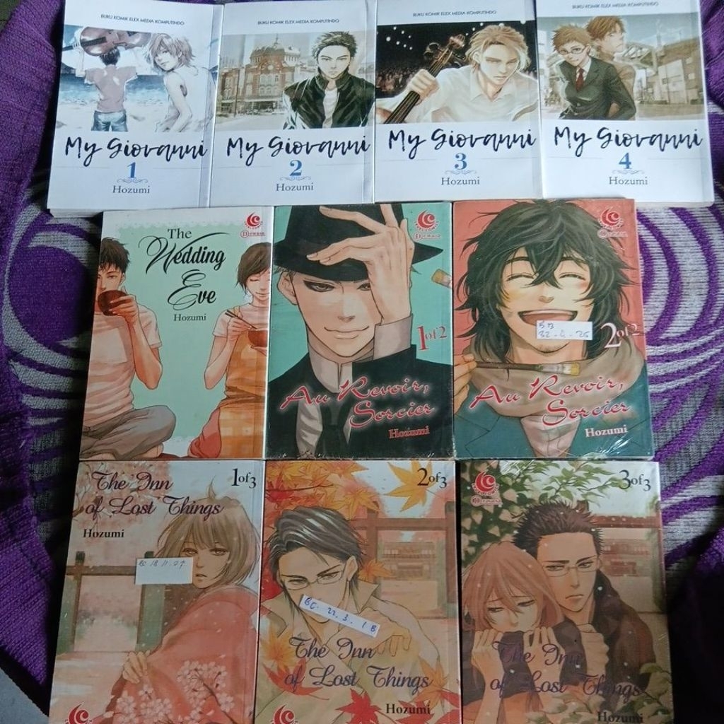 Sepaket Komik Karya Hozumi 4 judul (The Wedding Eve, My Giovanni, Inn of Lost Things, Au revoir)