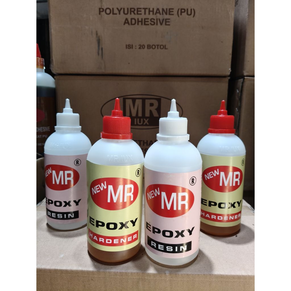 Lem Epoxy/Lem epoksi New MR LUX resin & hardener (kemasan kecil)