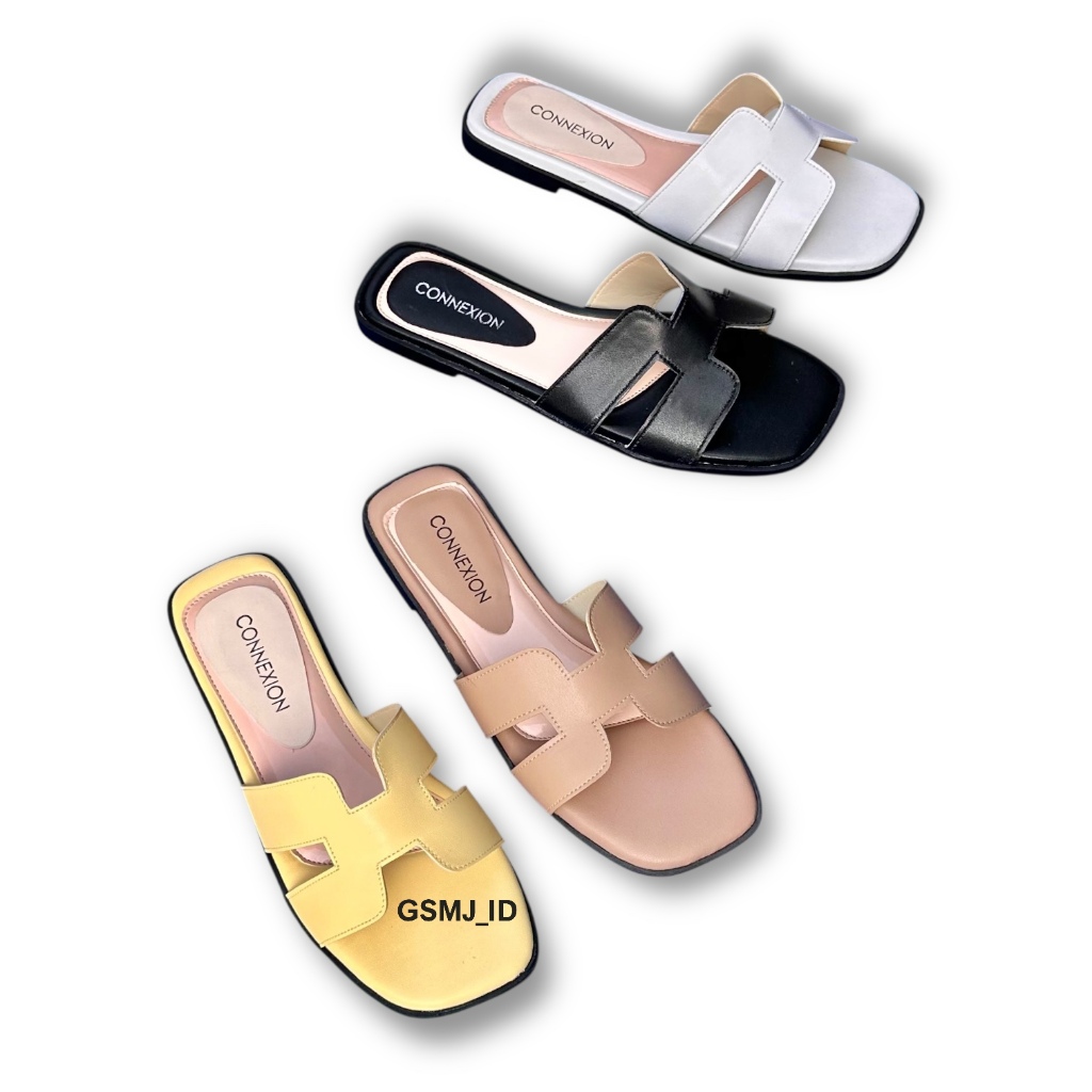 Sandal Wanita Selop Teplek Kekinian selop simple
