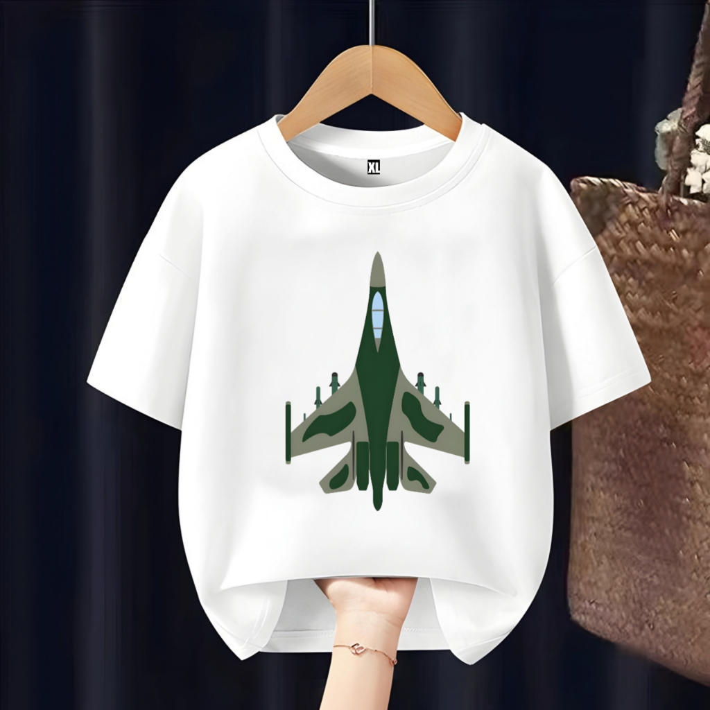 BAJU KAOS ANAK PESAWAT JET TEMPUR FREE CUSTOM NAMA