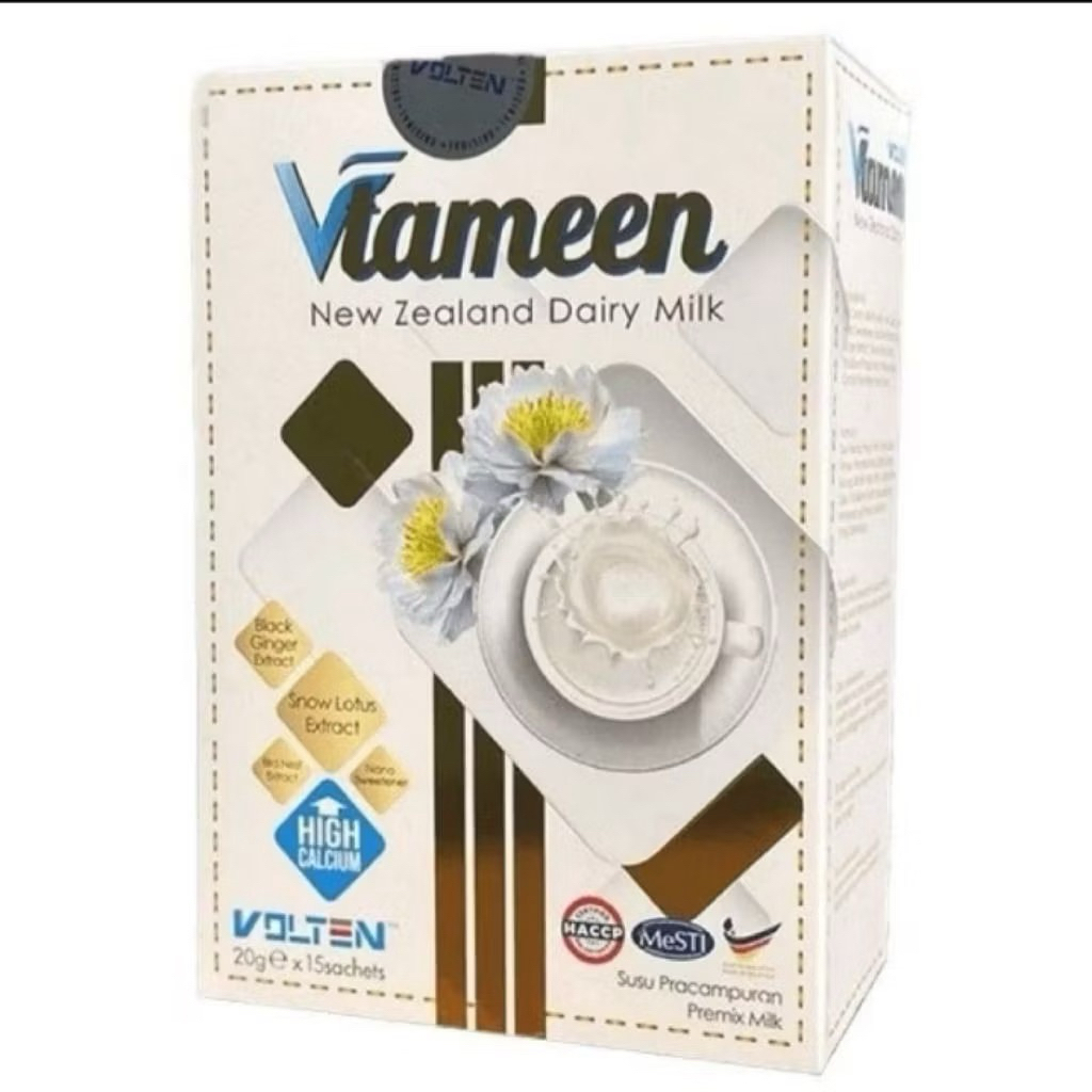 Minuman Herbal Jahe Hitam Susu Volten Vtameen - 15 Sachet, 100% Alami Tanpa Gula