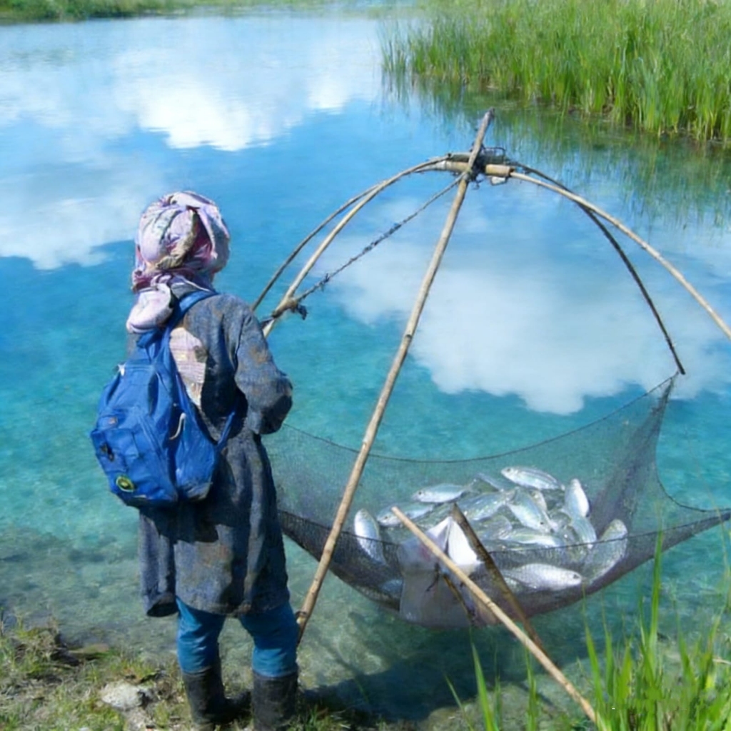 cod jaring anco tangkul 3m x 3m senar 025 lubang 3/4 hancau