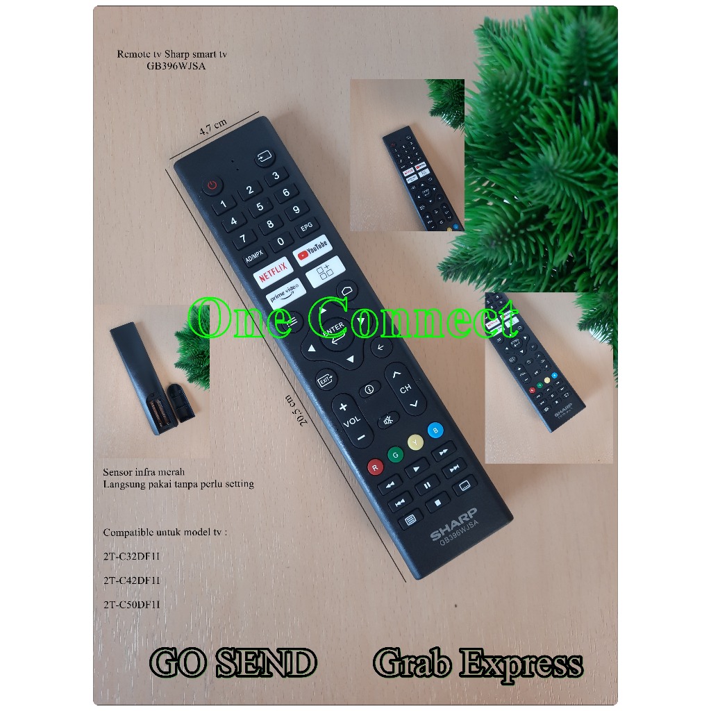Remote tv sharp smart tv GB396WJSA