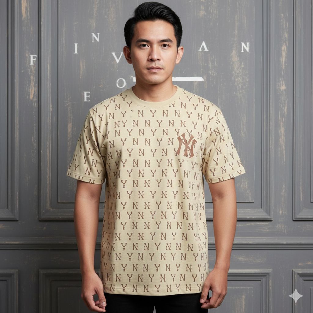 Baju NY  Mlb baseball T-shirt NY Unisex Pria Wanita Kaos NY