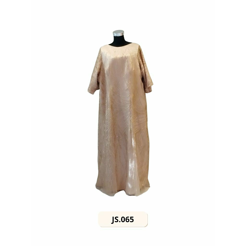 GAUN PESTA PRELOVED WARNA ROSE GOLD DENGAN MODEL LENGAN 3/4 (JS.065)