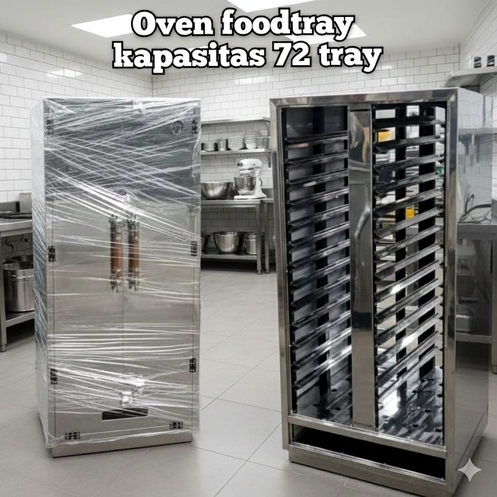 Oven Pengering FoodTray Ompreng Kapasitas 72 Tray Bahan Stainless steel