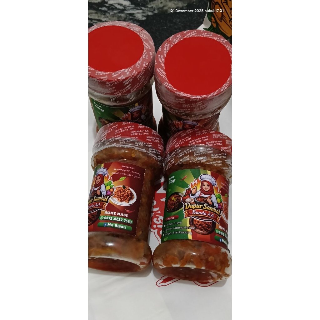 Sambal udang Rebon Tanpa pengawet. Pengiriman Khusus JAWA TIMUR.