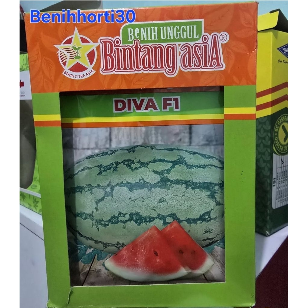 1 Kotak/10 Bungkus Benih Semangka Diva f1 isi 20 gram