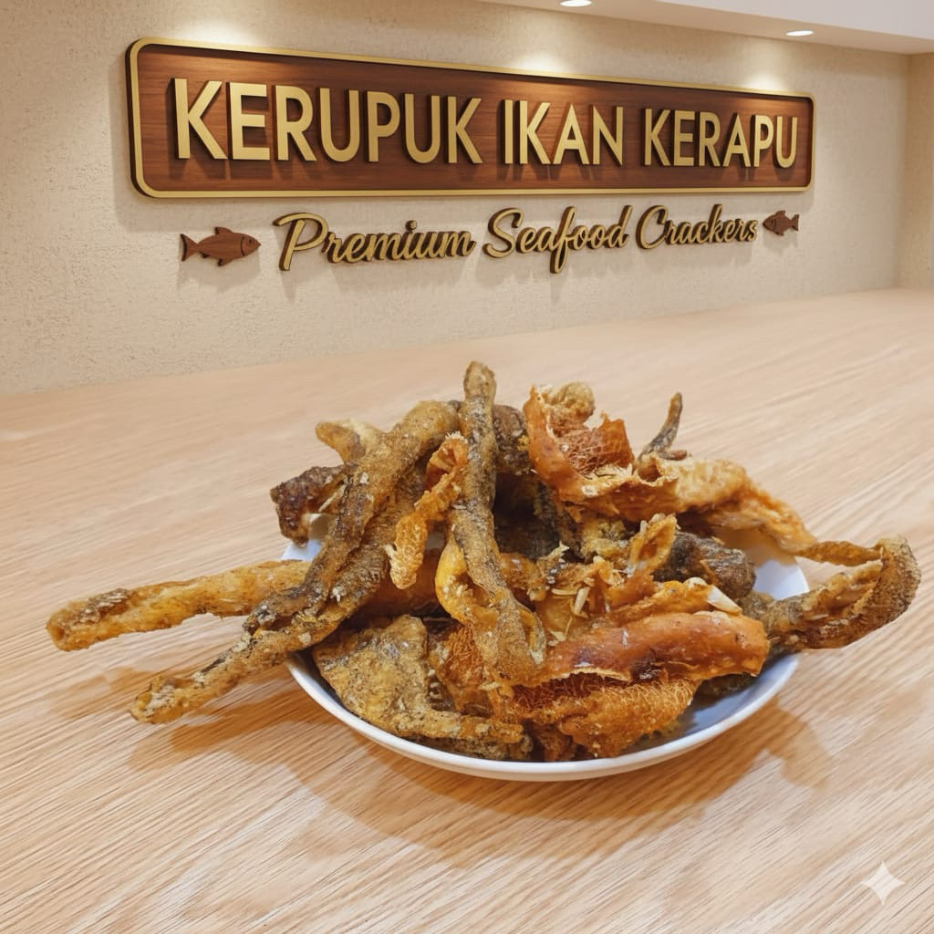 kerupuk ikan kerapu 1kg mentah