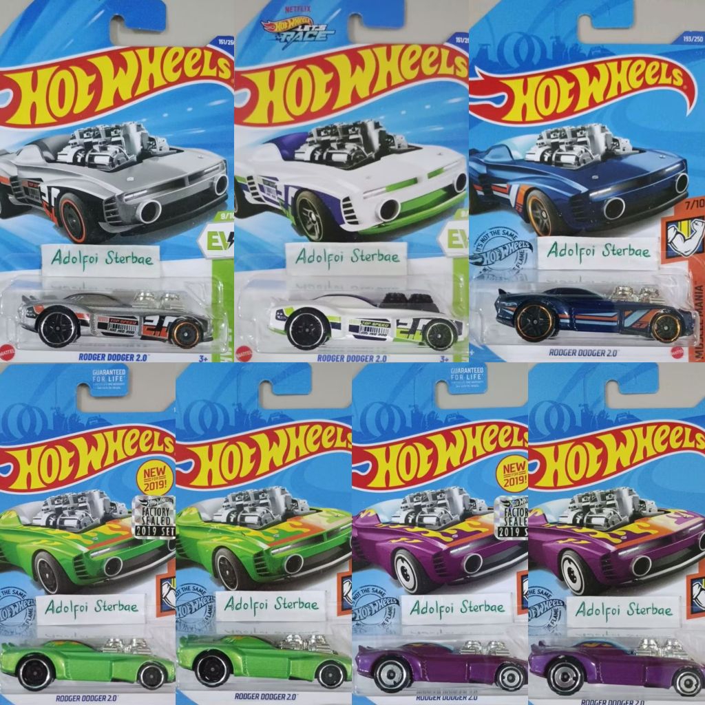hotwheels hot wheels rodger dodger 2.0 factory sealed akta muscle mania hw ev lets let's race netfli