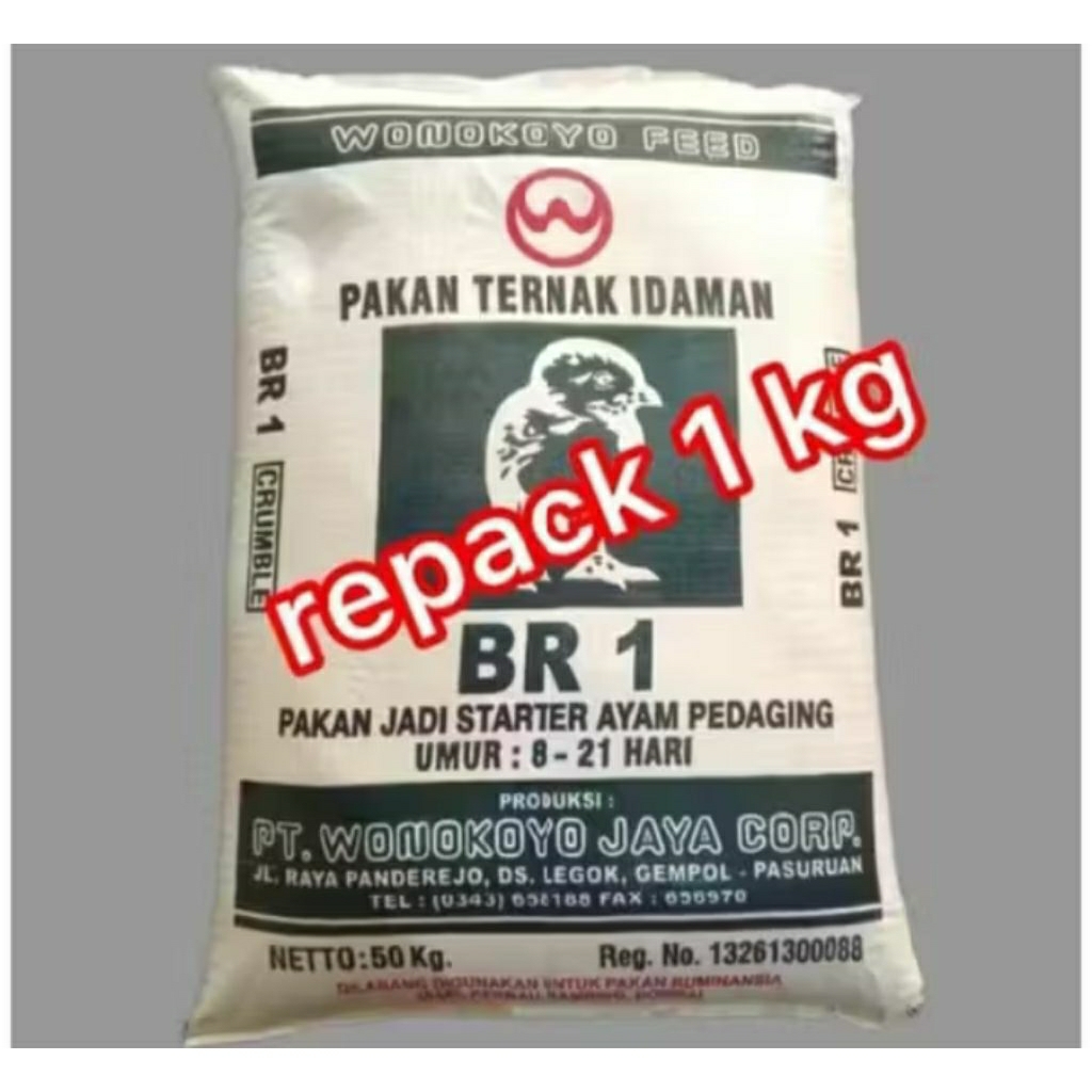 Br 1 wonokoyo Pur untuk ayam kecil pertumbuhan 1 kg
