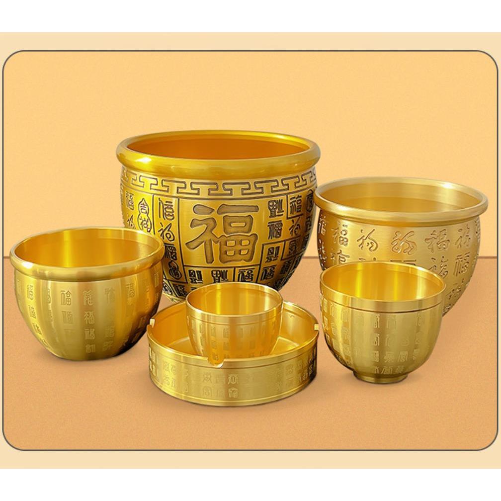 Kuningan Feng Shui Mangkuk Feng Shui Kekayaan Keberuntungan Chinese Traditional Treasure Bowl for Go