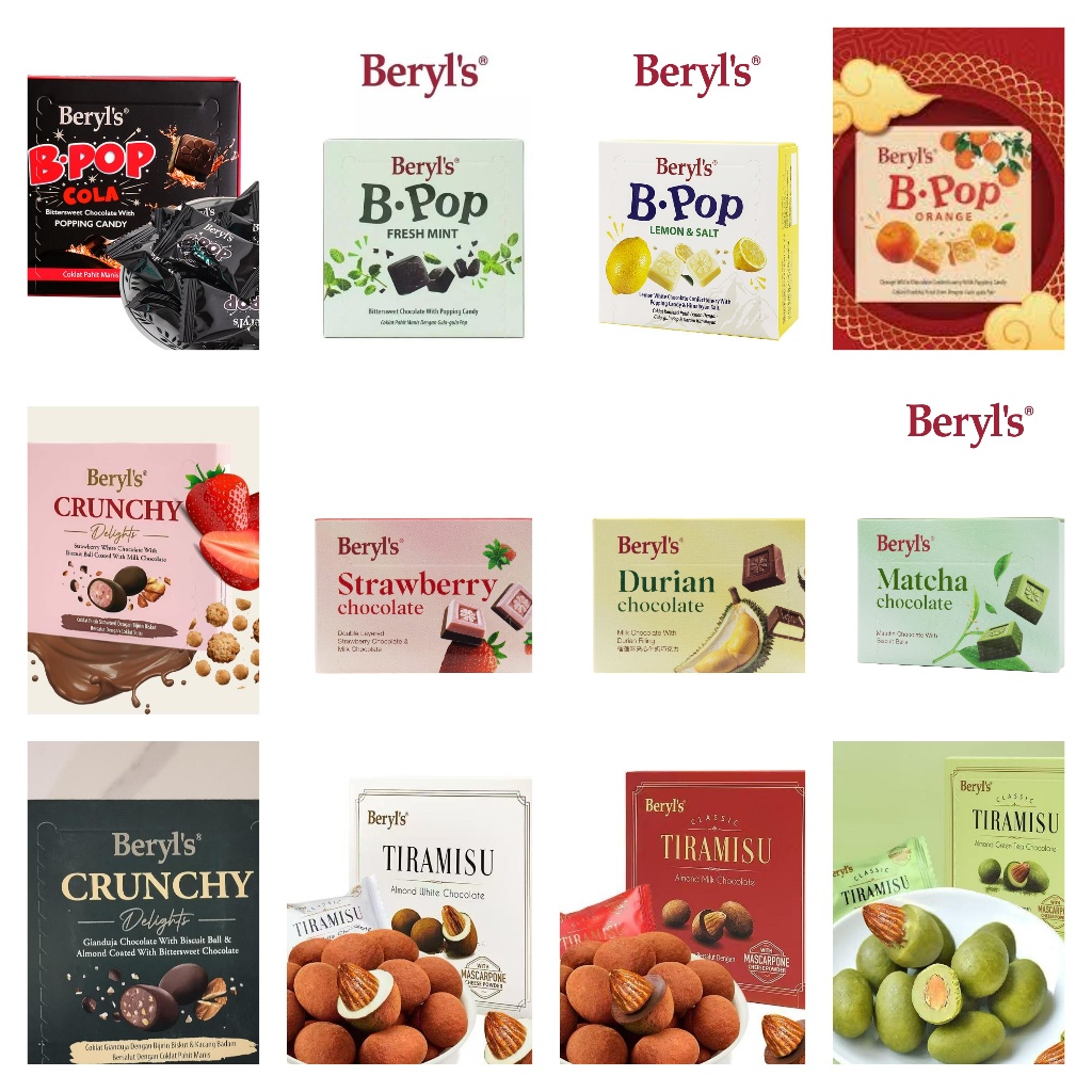 COKELAT Beryl's [PO EXP 2027] Beryl's Tiramisu Chocolate Original Ready Stock Siap Kirim Jastip Mala
