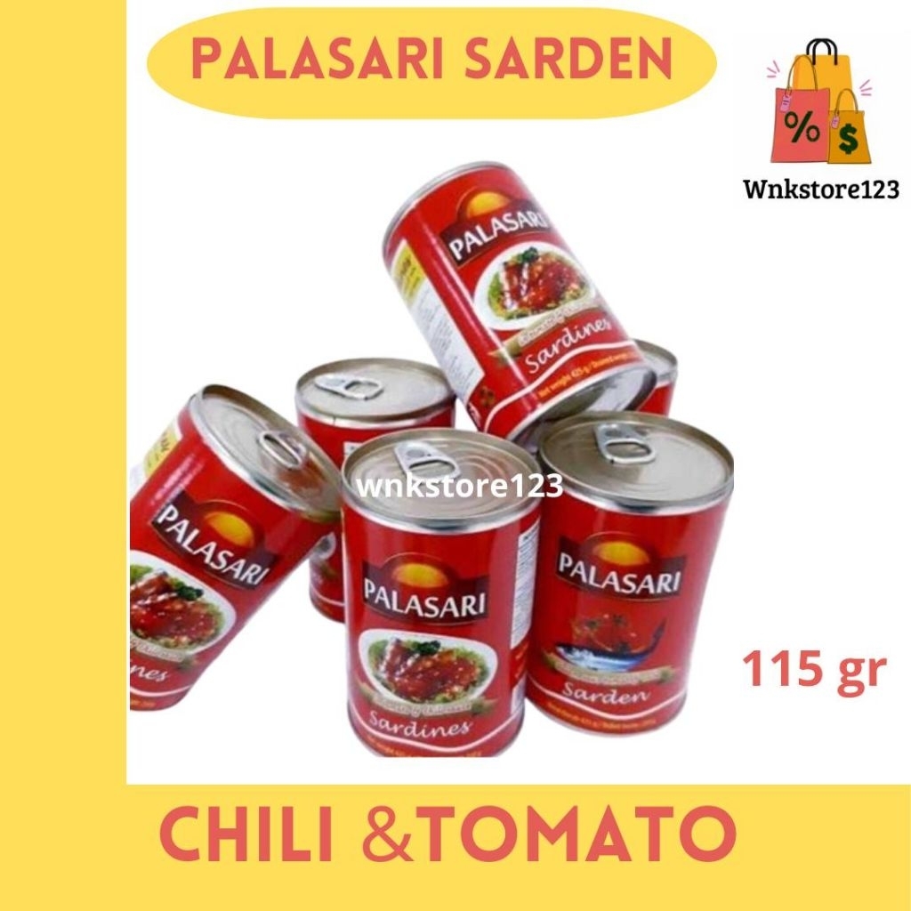 Palasari sarden chili & tomato kemasan kaleng 155gr