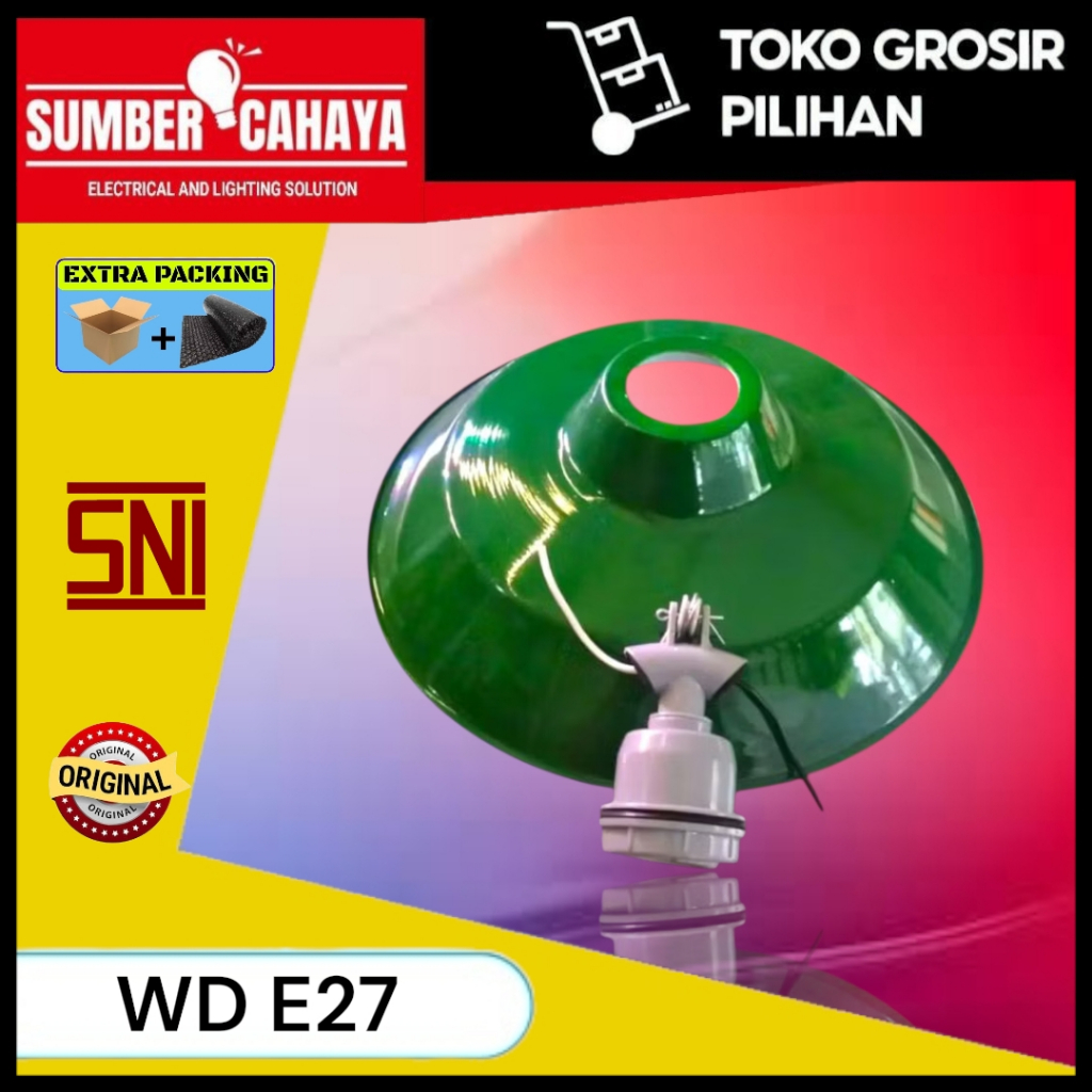 fitting WD E27 Hijau besar Outdoor Luar Jalan Gang Halaman - Kap lampu gantung + Fitting E27