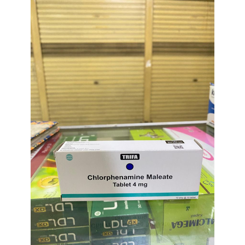 CTM TRIFA (CHLORPHENAMINE MALEATE) BOX 100 TABLET