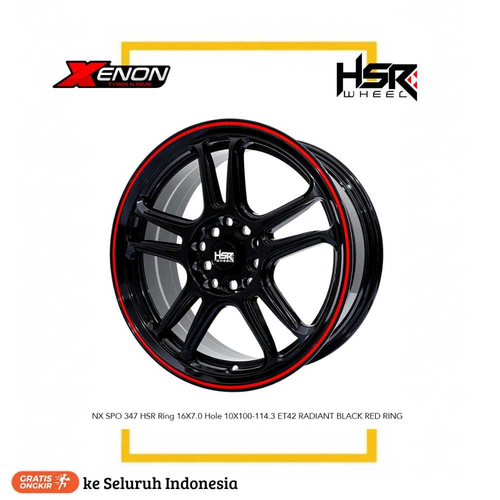 Velg Mobil Ring 16 HSR NX SPO R16 Untuk Brv Xl7 Civic Fd Xpander Rush Ertiga Innova Veloz Xenia New