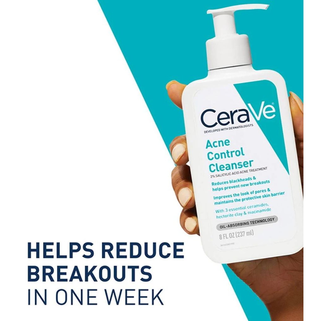 Cod Cerave Acne Control Cleanser 237Ml Exp 2027