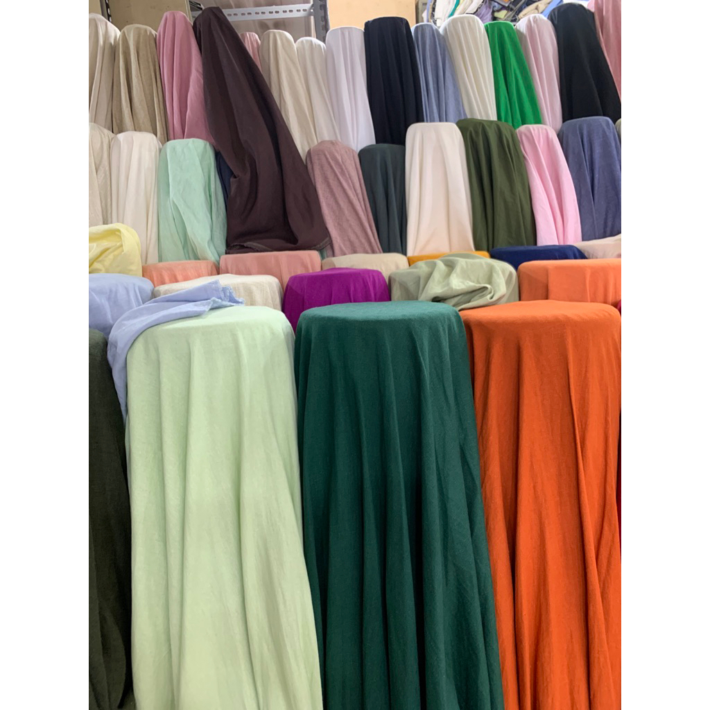 Bahan Kain Katun Linen/ Kain katun linen Polos