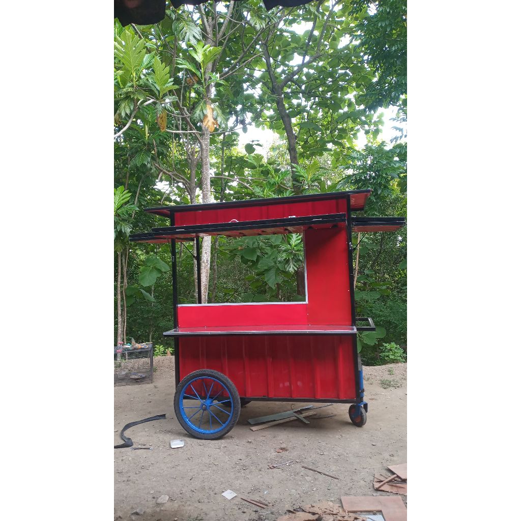 Gerobak both, gerobak gorengan, gerobak martabak, gerobak roti bakar, gerobak kuliner dll
