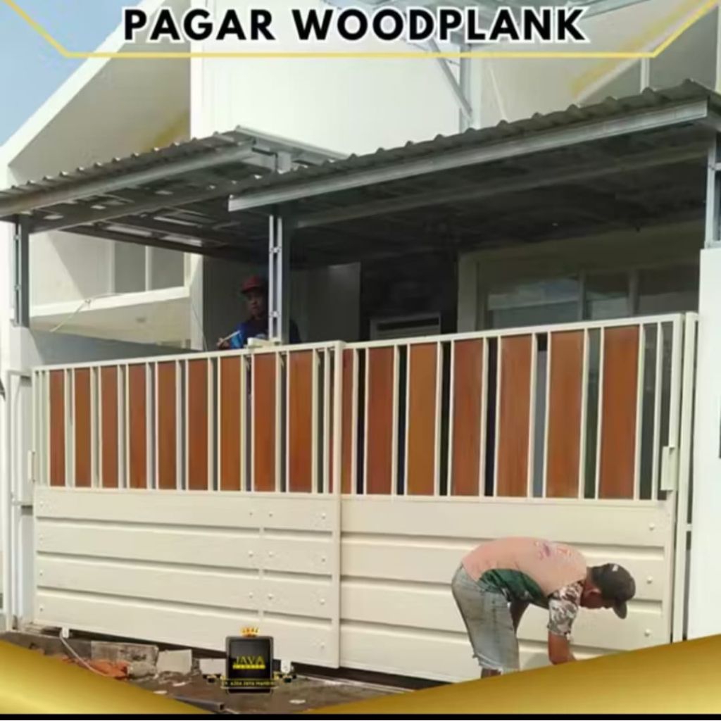Pagar Woodplank Grc Pintu Gerbang Minimalis Pagar Rumah Motif Kayu Grc Woodplank