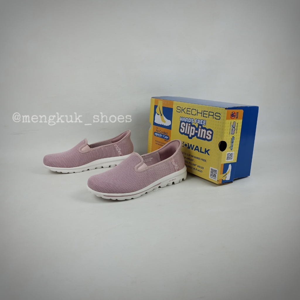 Sneakers women Skechers Go Walk Travel KIANA MAUVE size 37 dan 37.5 Original BNIB - SEPATU SLIP ON W