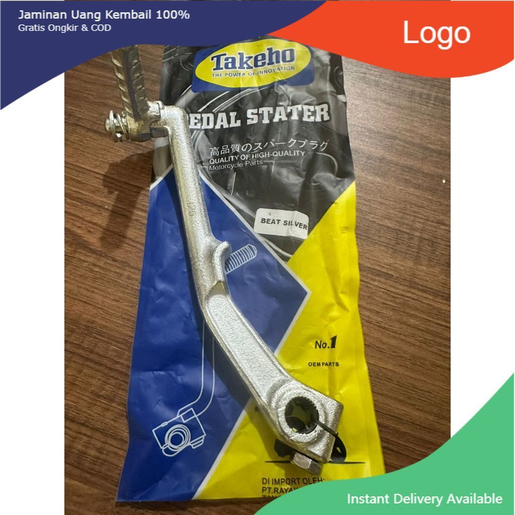 ( TAKEHO ) Pedal Stater Beat / Vario Karbu Silver Motor