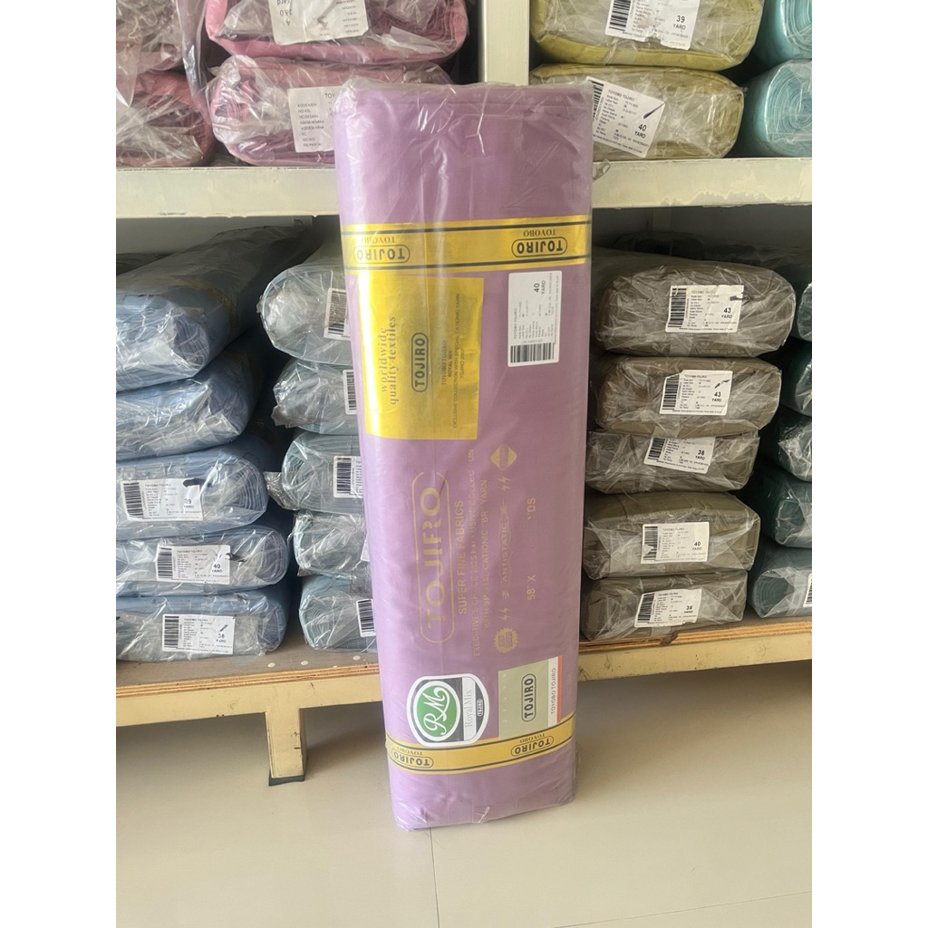 Kain ToyoBo TojiRo Warna Lilac Lebar 150 Panjang 40 Yard Kain Textile Murah