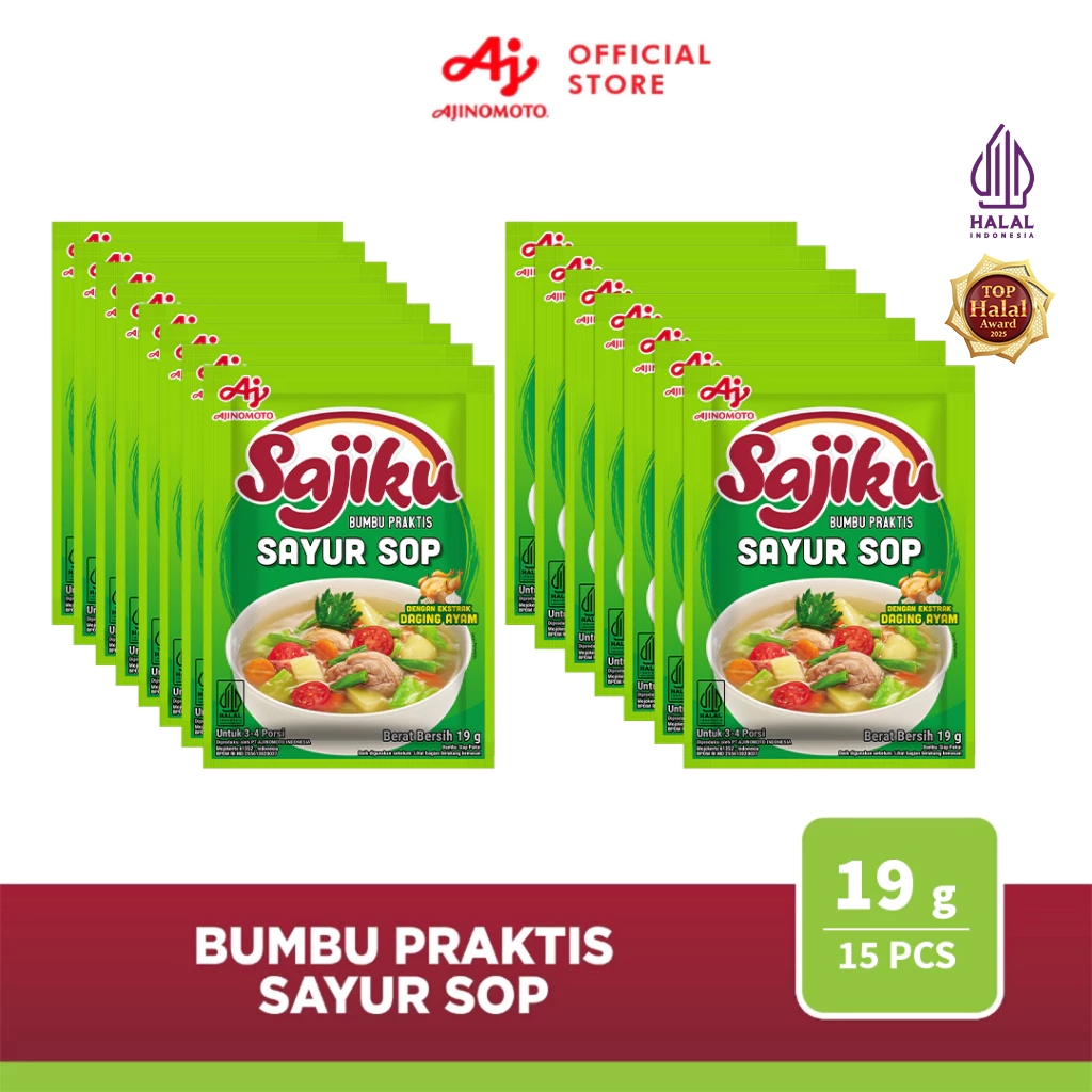 Sajiku® Bumbu Praktis Sayur Sop 19gr (15 pcs)