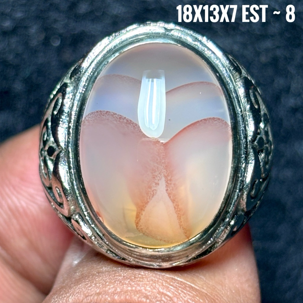 NATURAL BATU AKIK MOTIF LAM ALIF