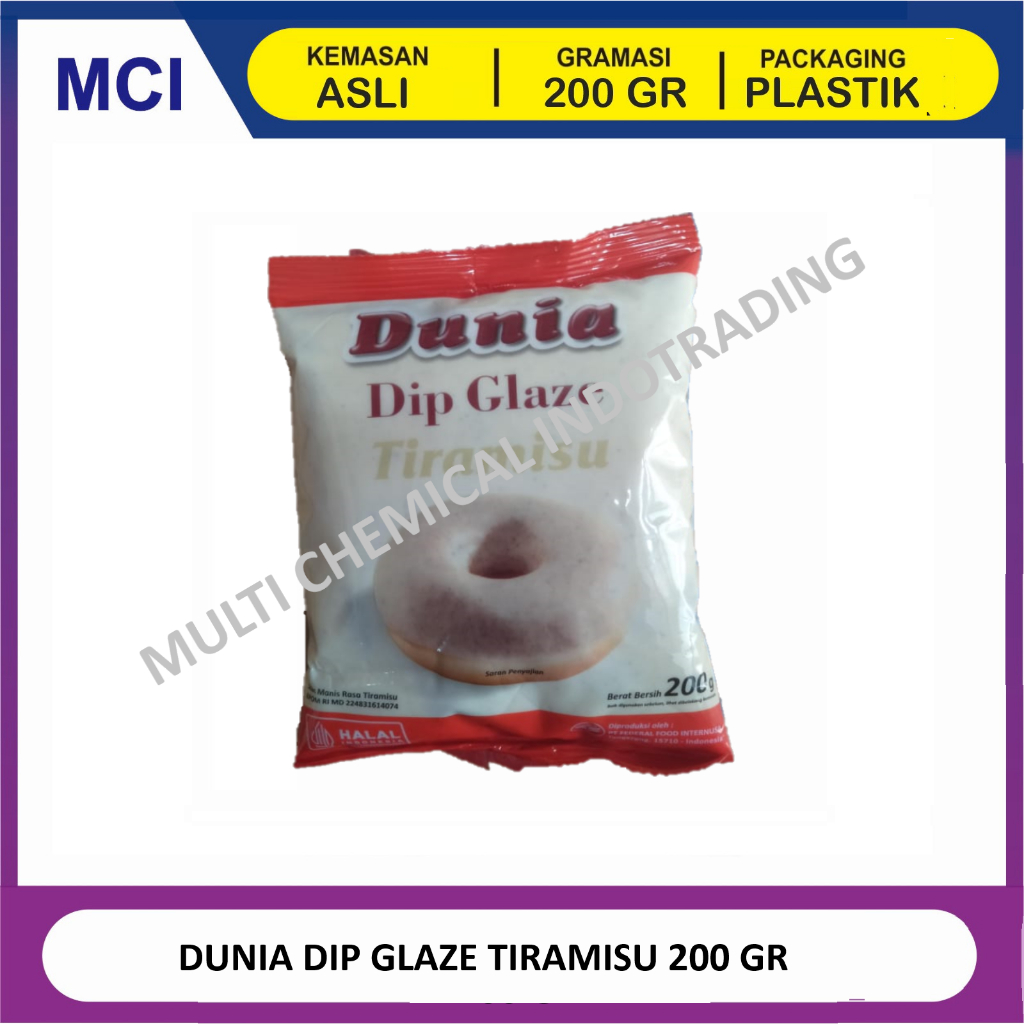 DUNIA DIP GLAZE TIRAMISU 200 GR / TOPPING DONUT PISANG NUGGET