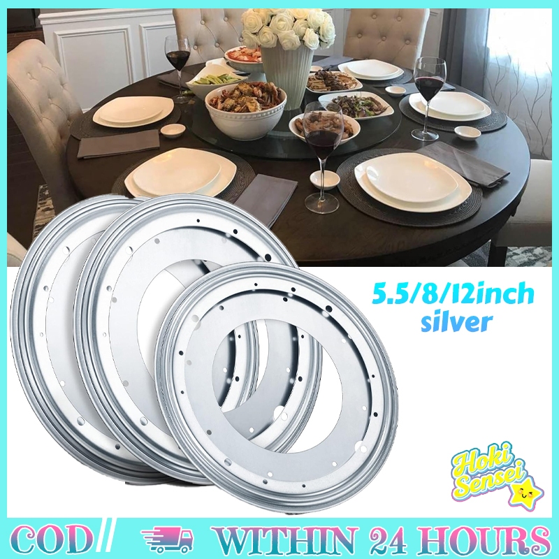 Ring Putar Besi Bulat Hollow 5.5 8 12 Inch Baja Galvanis Tahan Karat Untuk Rak Buku Cermin Furniture