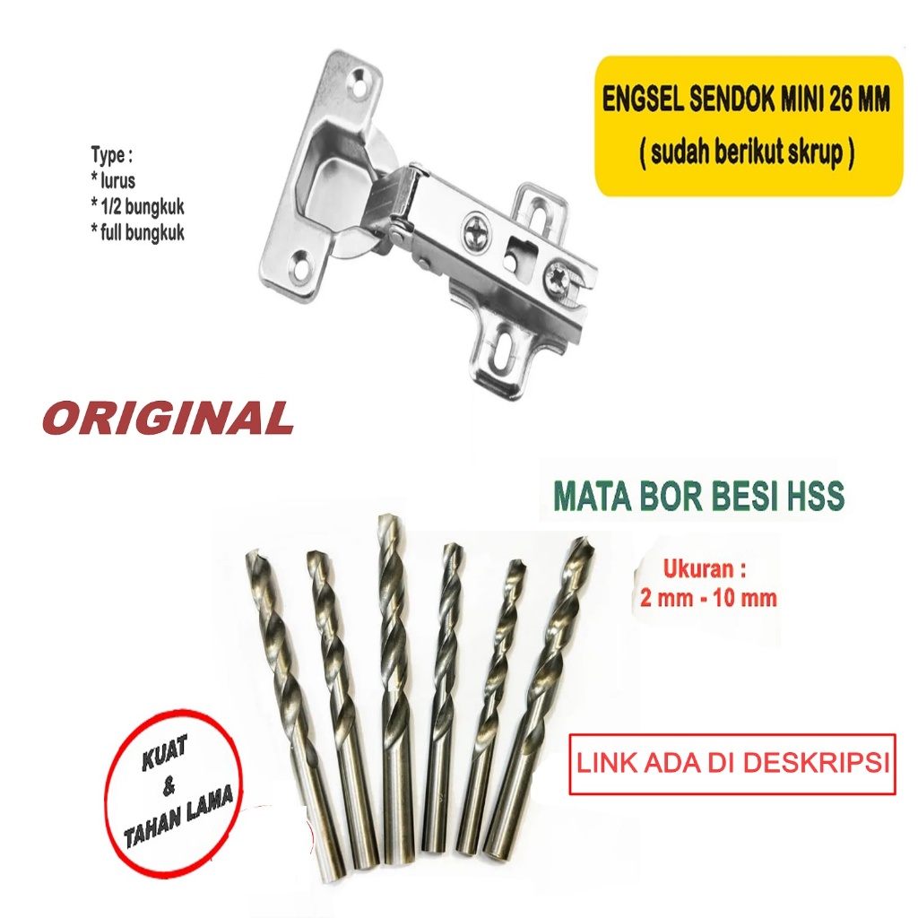 Engsel sendok mini engsel pintu lemari kecil ( 26 mm )