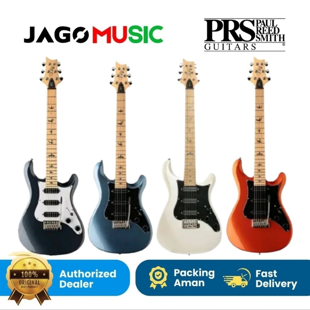 Gitar PRS SE NF3 Maple Fretboard Gitar Elektrik PRS NF3 Plus Bag - Ice Blue Metallic