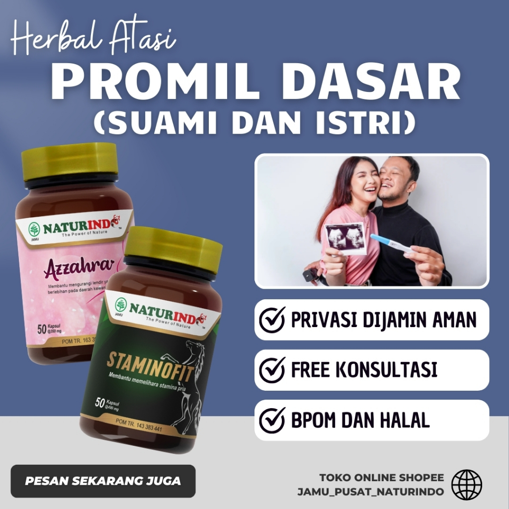 Obat Promil Program Hamil Suami Istri Untuk Kesuburan Pria Wanita Penyubur kandungan NATURINDO