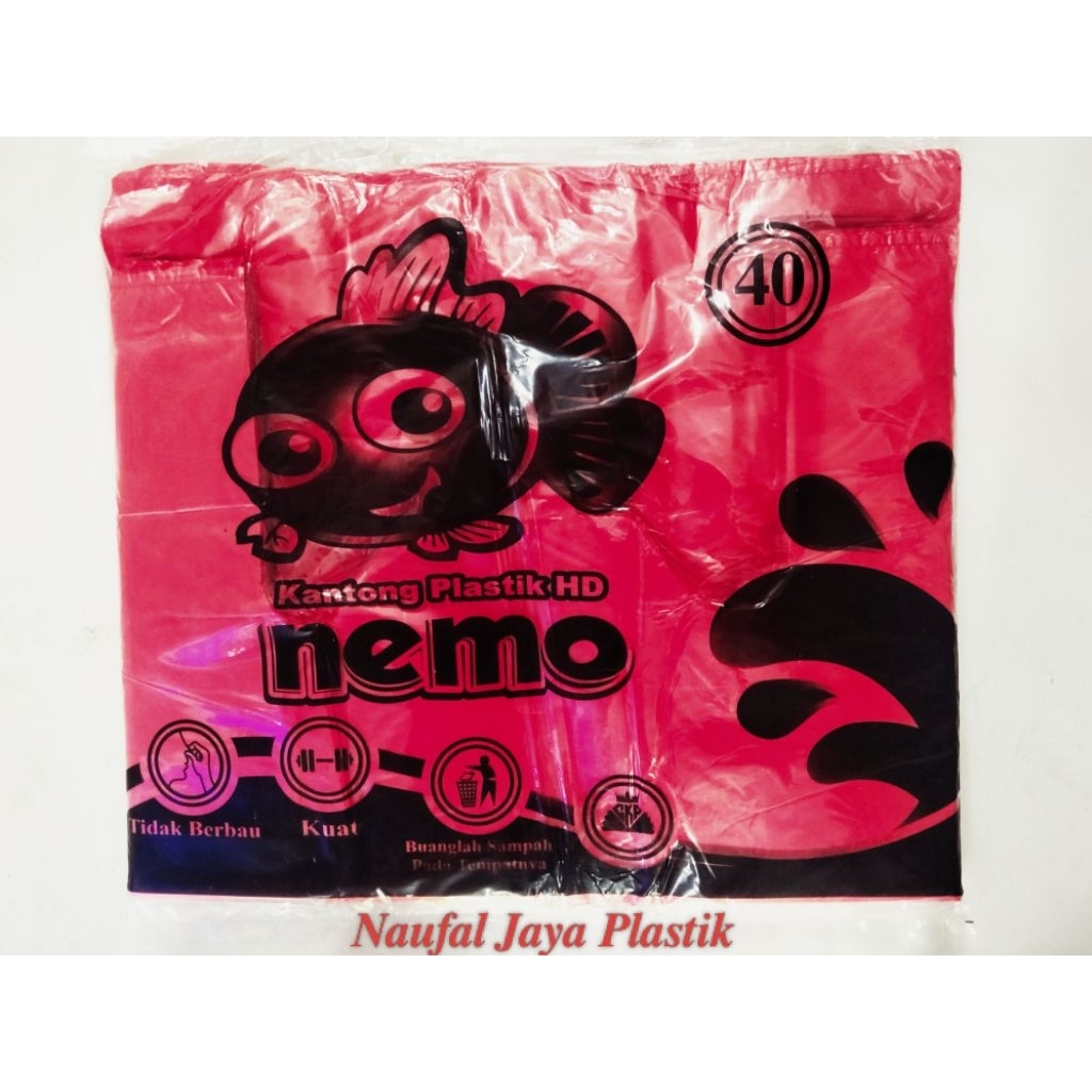 Kantong Plastik Kresek HD40 Merah Tebal