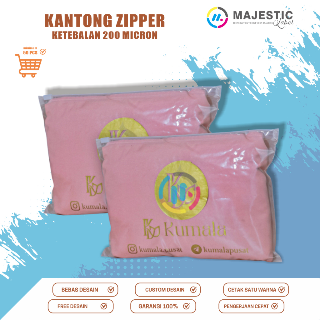 bening doff+ kantong mika import + tas zipper + packaging ziper lock pouch