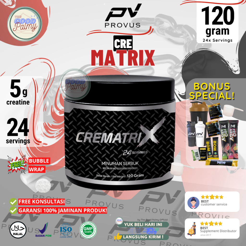 PROVUS Creatine Matrix 120 Gram gr 24 Serving 300gr 60 Serv PV Cre Monohydrate Suplement GYM