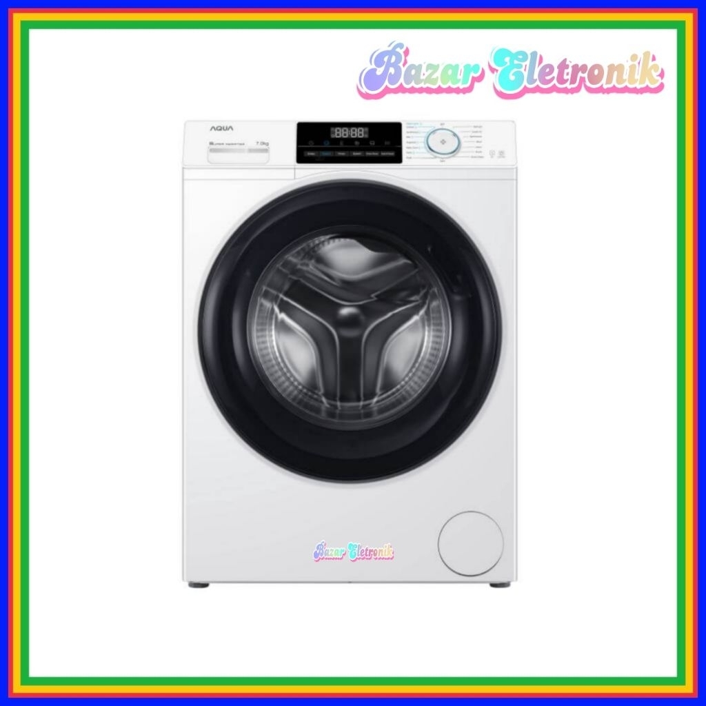 MESIN CUCI AQUA FQW 720 BF / MESIN CUCI AQUA FRONT LOADING 7KG / AQUA FQW-720BF MESIN CUCI 7 KG