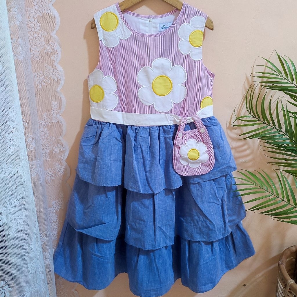DONITA Size 10 Dress Anak Perempuan Matahari Bahan Katun Donitakids Casual