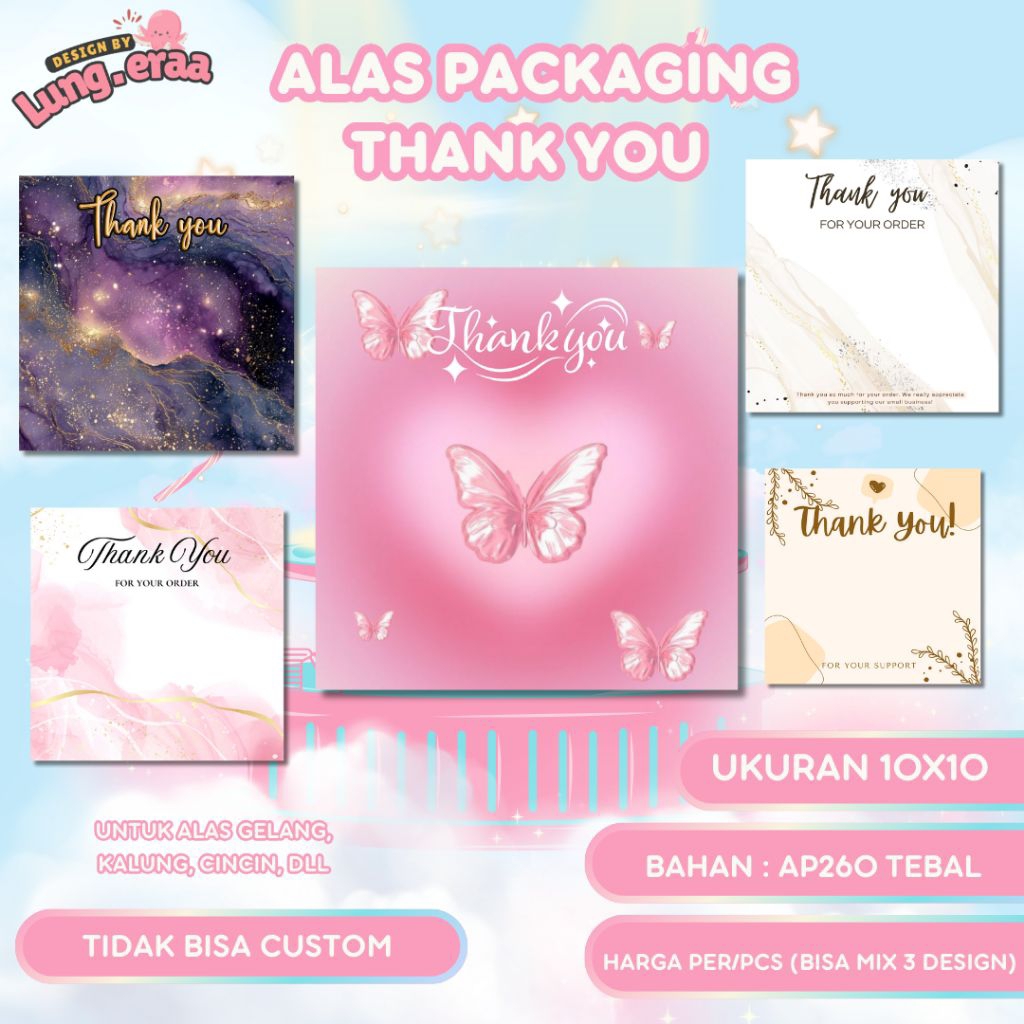ALAS PACKAGING MOTIF AESTHETIC , CUTE  | ALAS PACKAGING MINI UNIVERSAL | ALAS PACKAGING THANK YOU | 