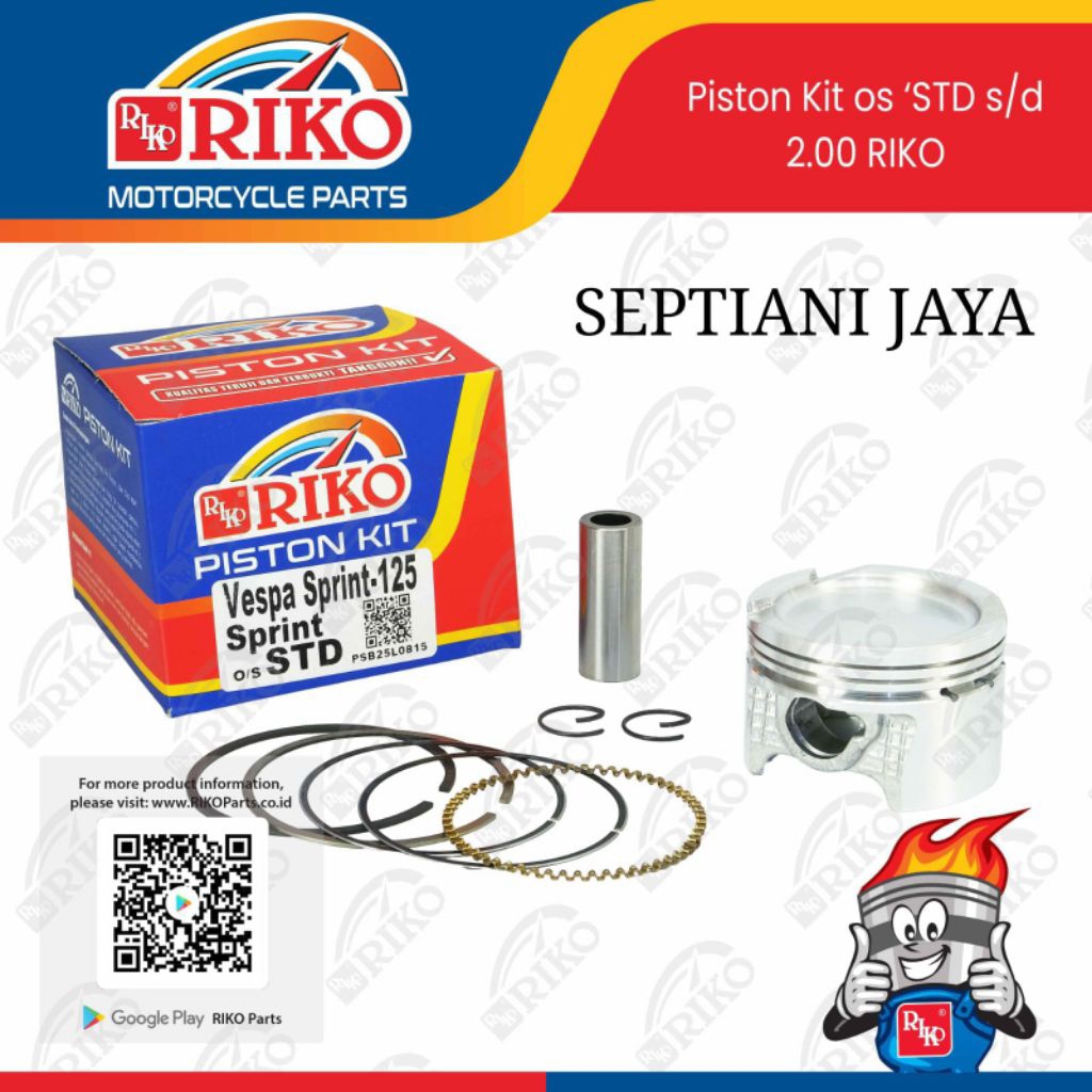 PISTON KIT VESPA MATIC LX125, SPRINT125