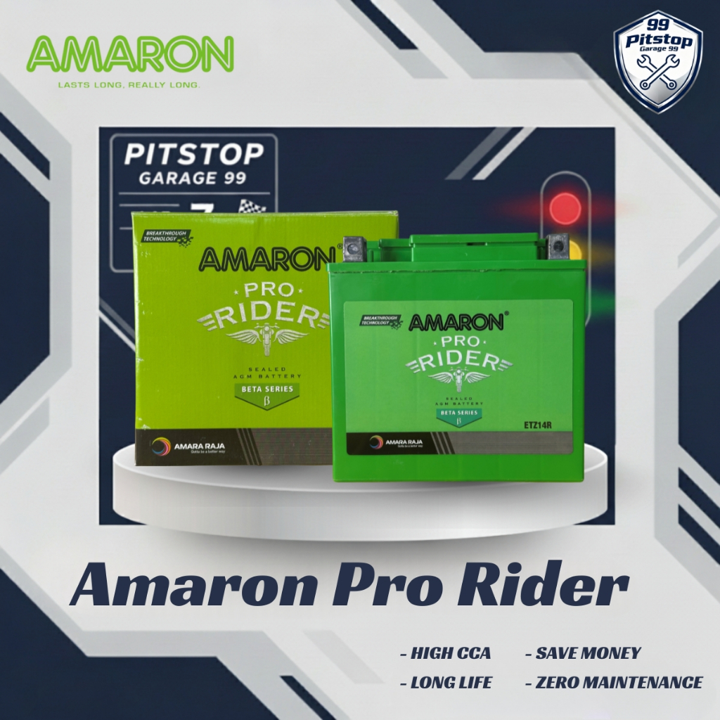 Amaron Aki Vespa GTS 250 / 300 ETZ14R / YTX14 - 12V / 12Ah Aki Kering