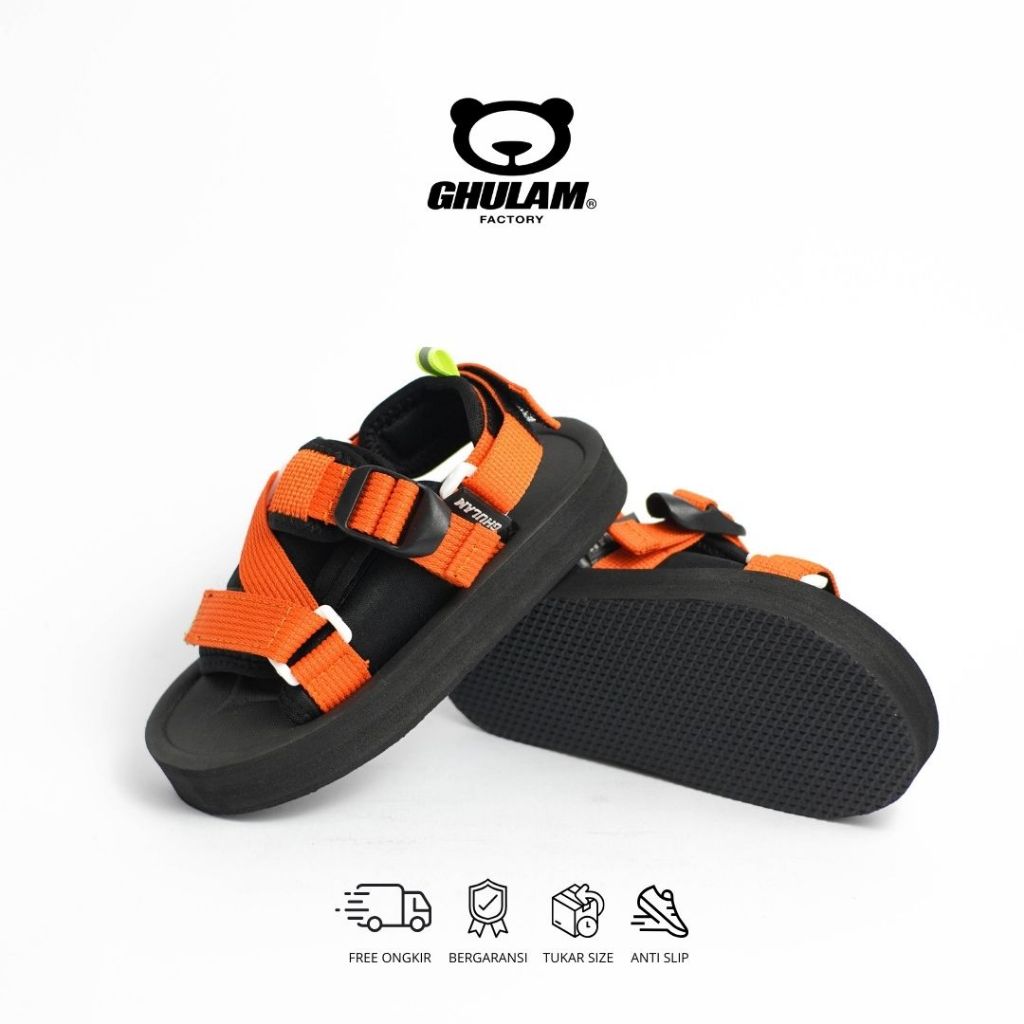 Sandal Anak Ghulam Original Karet Laki Laki Perempuan Ringan Anti Slip