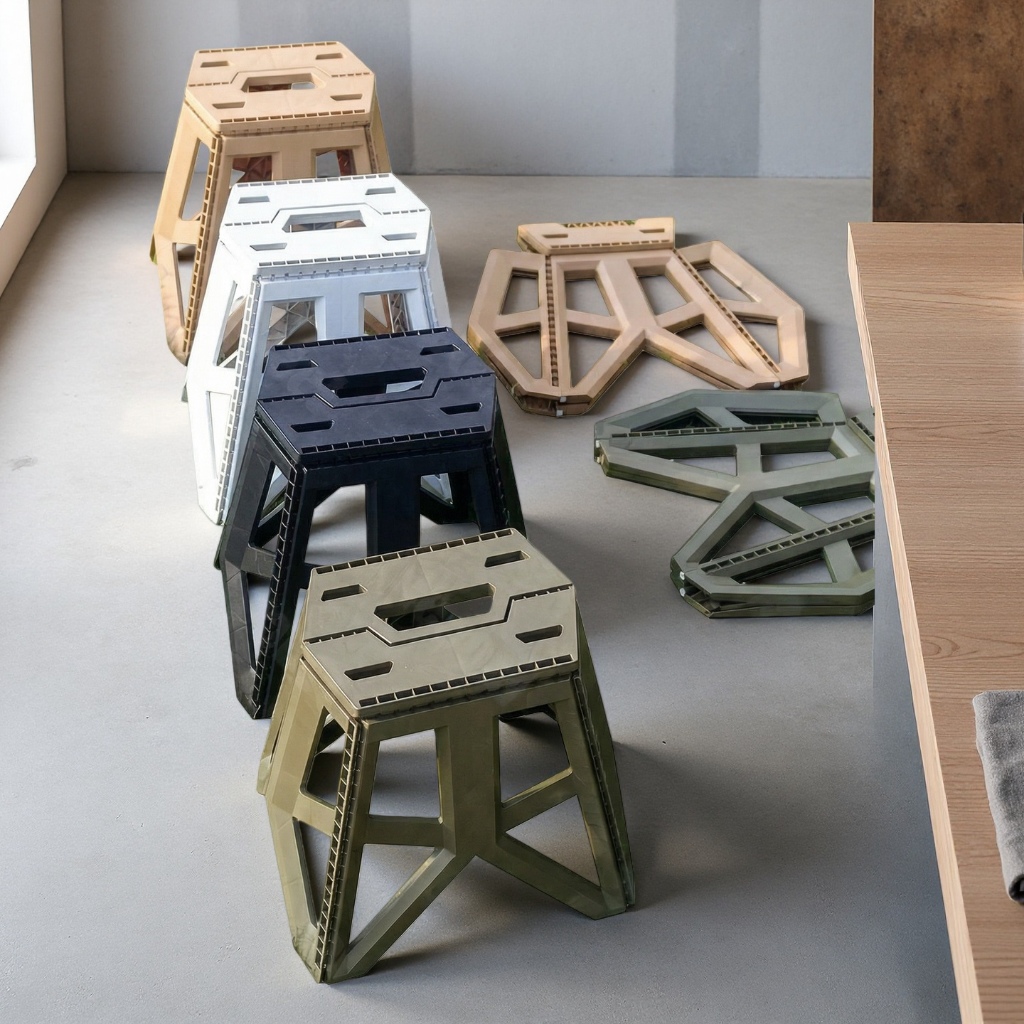 Bangku lipat plastikKursi Lipat Outdoor Kuat Tahan Jongkok Praktis Travelling Plastik