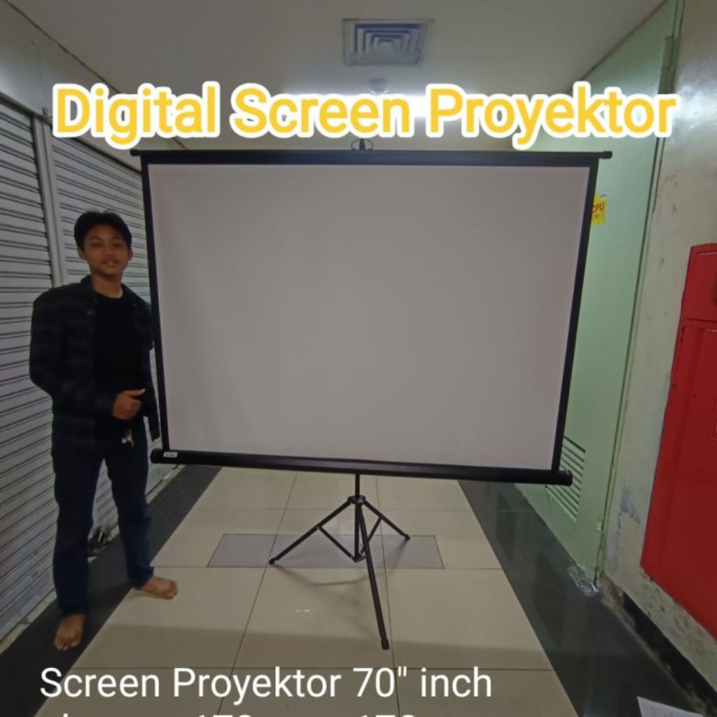 Tripod Screen Projector/Layar Proyektor 70 Inch PIXEL