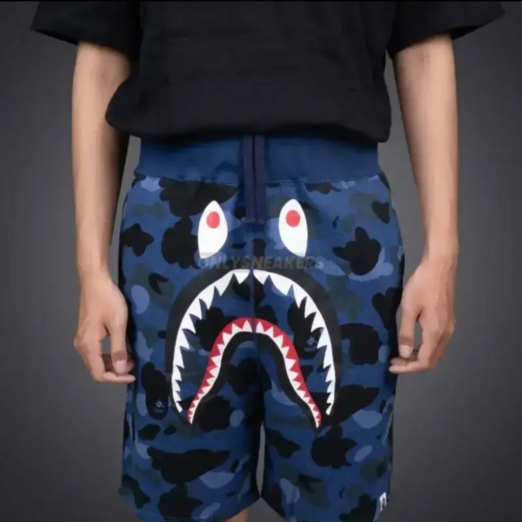 Celana Pria BAPE BIG CAMO Shark Navy excellent