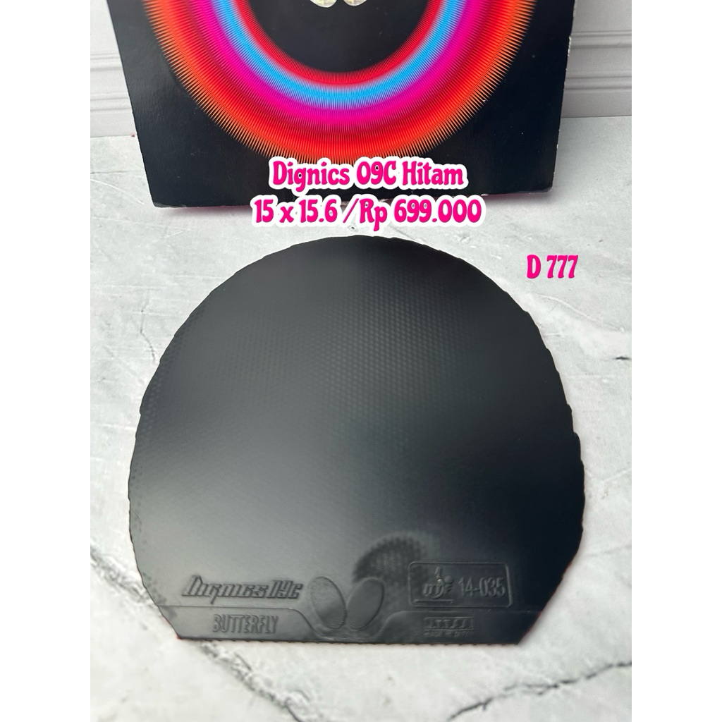 SECOND BAT BET BAD KARET BUTTERFLY DIGNICS 09C HITAM TENIS MEJA / PINGPONG ORIGINAL MARKET JAPAN JEP