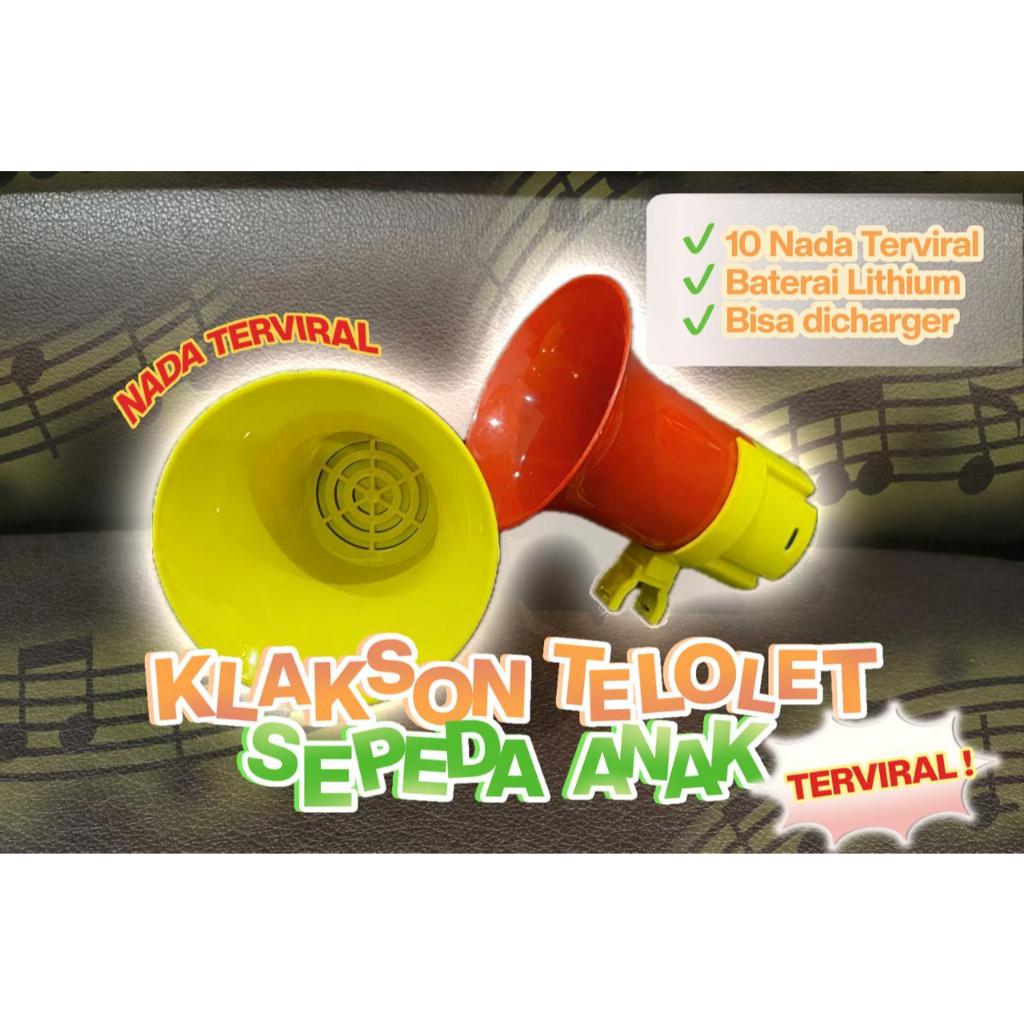 Telolet Basuri Sepeda Anak / Klakson Sepeda Charger Mainan Klakson Telolet Sepeda Anak